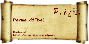 Parma Ábel névjegykártya